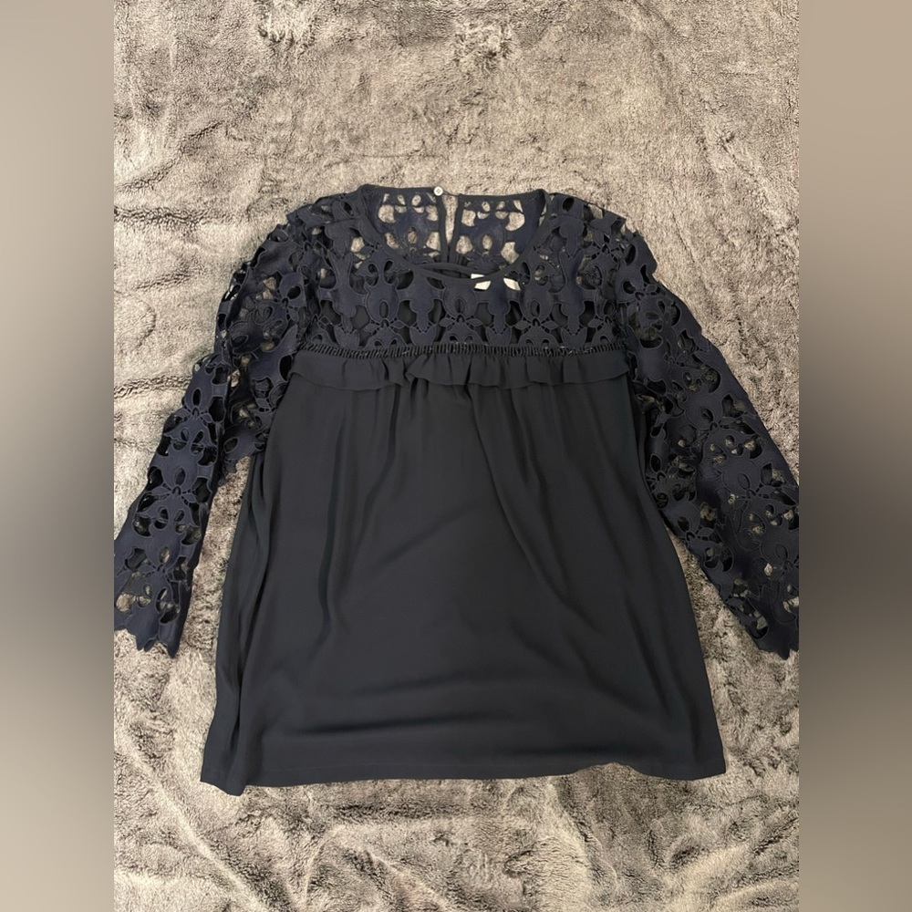 Loft Navy Top